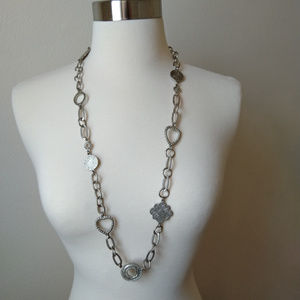 Jewel Box - 17" VTG Silvery Necklace